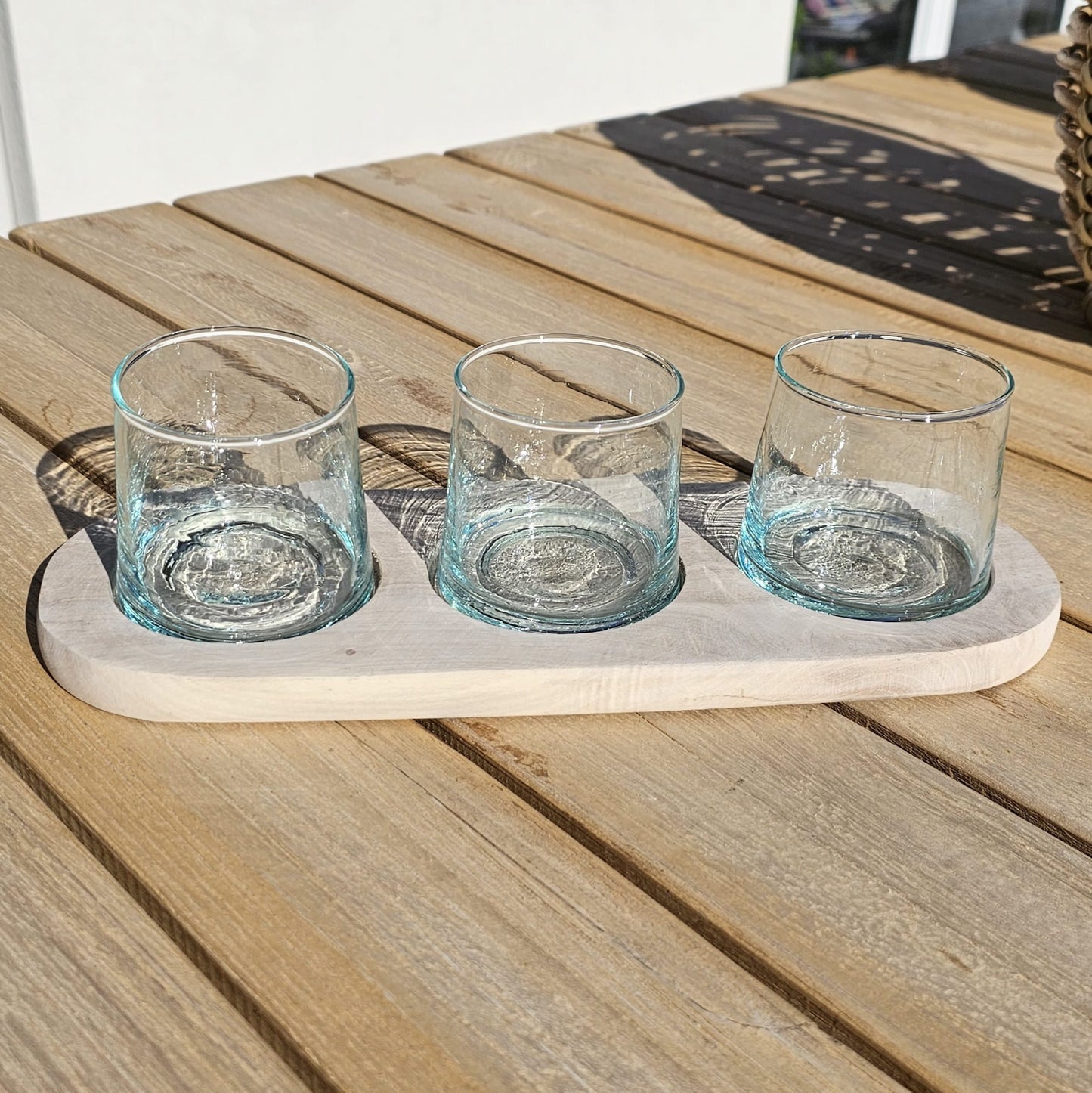 Planche en bois + 3 verres Beldi